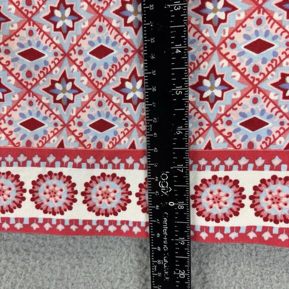 Talbots Canvas A-Line Skirt 14 Red Cotton Blend Above Knee Mediterranean Tile - Picture 7 of 9